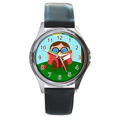 Brainiac Round Metal Watch by Valentinaart