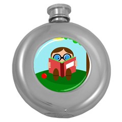 Brainiac Round Hip Flask (5 Oz) by Valentinaart