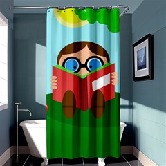 Brainiac Shower Curtain 36  X 72  (stall)  by Valentinaart