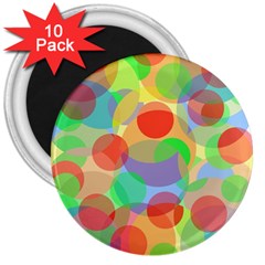 Colorful Circles 3  Magnets (10 Pack)  by Valentinaart