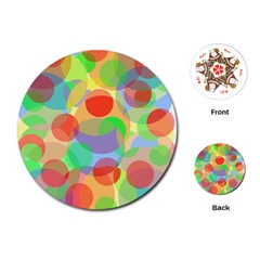 Colorful Circles Playing Cards (round)  by Valentinaart