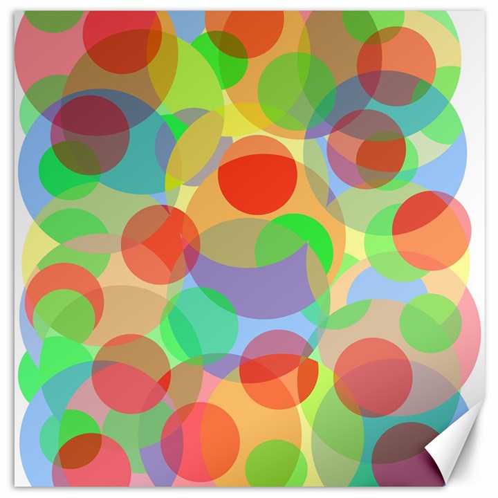 Colorful circles Canvas 12  x 12  