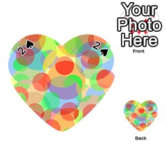 Colorful Circles Playing Cards 54 (heart)  by Valentinaart