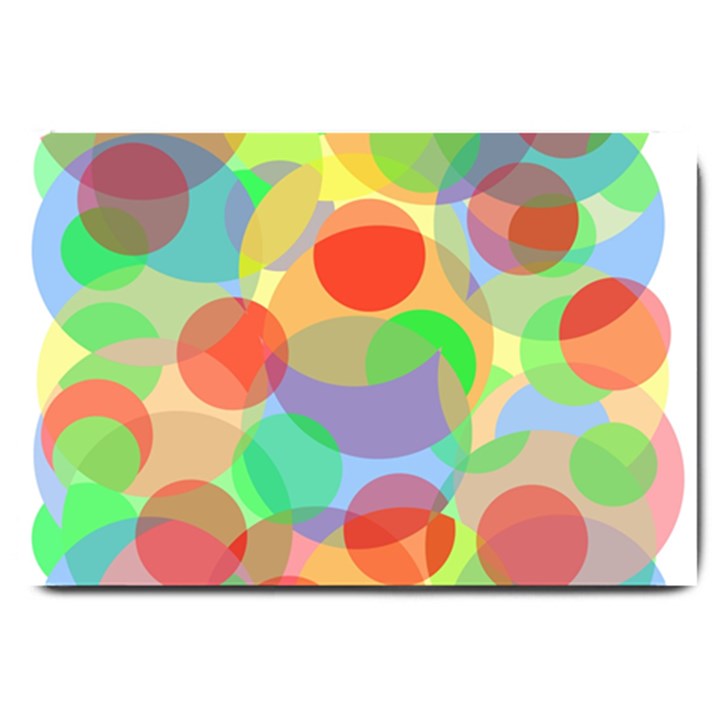 Colorful circles Large Doormat 