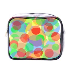 Colorful Circles Mini Toiletries Bags by Valentinaart