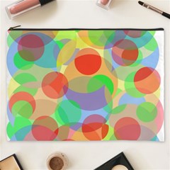 Colorful Circles Cosmetic Bag (xxxl)  by Valentinaart