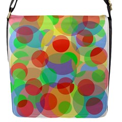 Colorful Circles Flap Messenger Bag (s) by Valentinaart