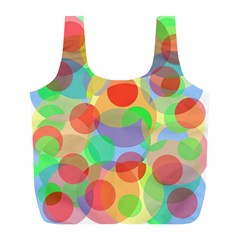 Colorful Circles Full Print Recycle Bags (l)  by Valentinaart