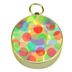 Colorful Circles Gold Compasses by Valentinaart