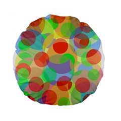 Colorful Circles Standard 15  Premium Flano Round Cushions by Valentinaart