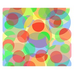 Colorful Circles Double Sided Flano Blanket (small) 