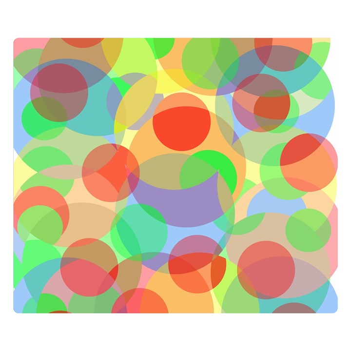 Colorful circles Double Sided Flano Blanket (Small) 