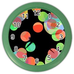 Colorful Circles Color Wall Clocks by Valentinaart