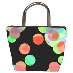 Colorful Circles Bucket Bags by Valentinaart