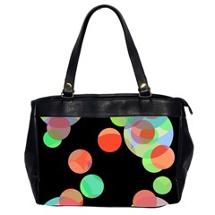 Colorful Circles Office Handbags (2 Sides)  by Valentinaart