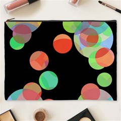 Colorful Circles Cosmetic Bag (xxxl)  by Valentinaart