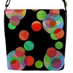 Colorful Circles Flap Messenger Bag (s) by Valentinaart