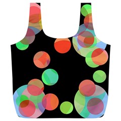 Colorful Circles Full Print Recycle Bags (l)  by Valentinaart