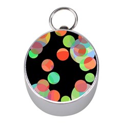 Colorful Circles Mini Silver Compasses by Valentinaart