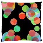 Colorful circles Large Flano Cushion Case (One Side) Front