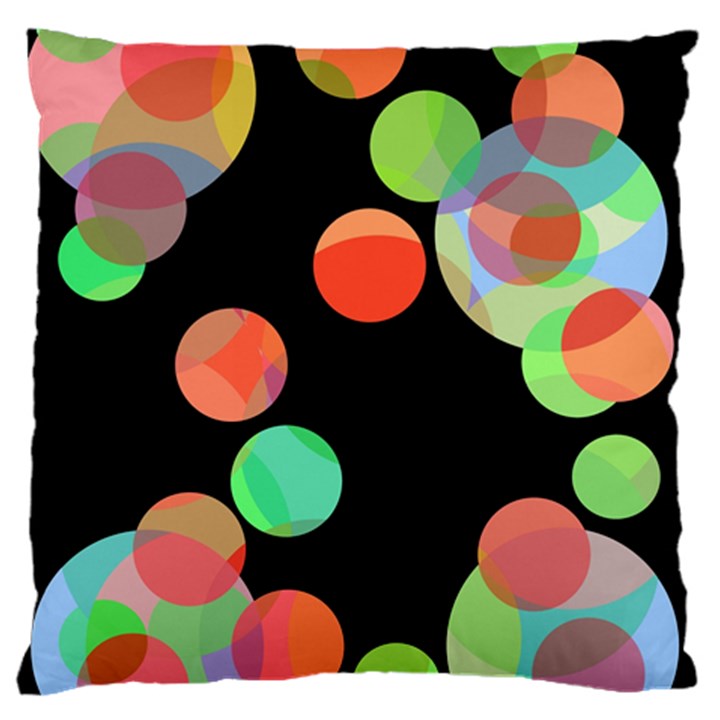 Colorful circles Large Flano Cushion Case (One Side)