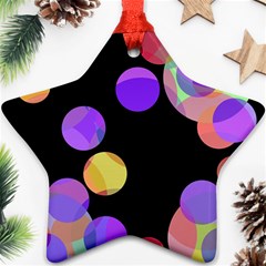 Colorful Decorative Circles Ornament (star)  by Valentinaart