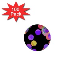 Colorful Decorative Circles 1  Mini Buttons (100 Pack)  by Valentinaart