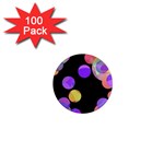 Colorful decorative circles 1  Mini Magnets (100 pack)  Front