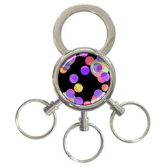 Colorful Decorative Circles 3-ring Key Chains by Valentinaart