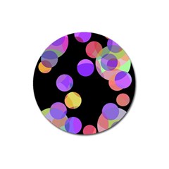 Colorful Decorative Circles Magnet 3  (round) by Valentinaart