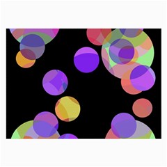 Colorful Decorative Circles Large Glasses Cloth (2-side) by Valentinaart