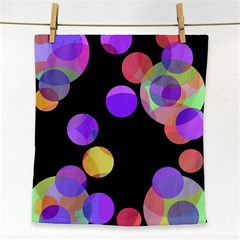 Colorful Decorative Circles Face Towel by Valentinaart