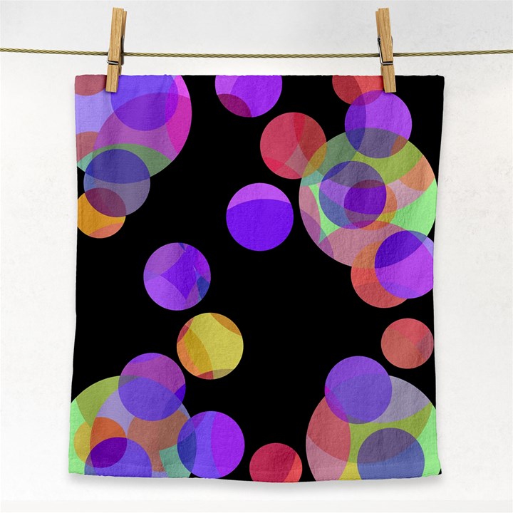 Colorful decorative circles Face Towel