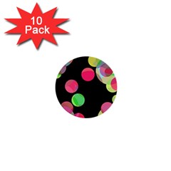 Colorful Decorative Circles 1  Mini Buttons (10 Pack)  by Valentinaart