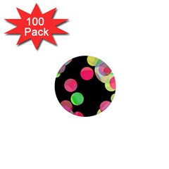 Colorful Decorative Circles 1  Mini Magnets (100 Pack)  by Valentinaart