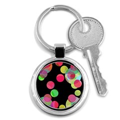 Colorful Decorative Circles Key Chains (round)  by Valentinaart