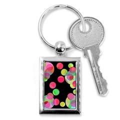 Colorful Decorative Circles Key Chains (rectangle)  by Valentinaart