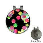 Colorful decorative circles Hat Clips with Golf Markers Front