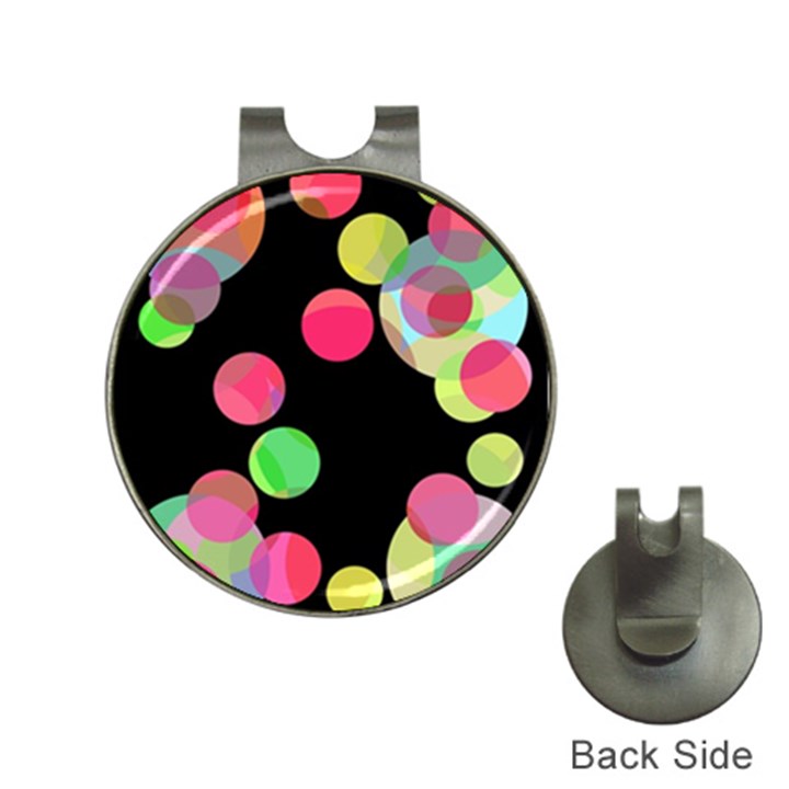 Colorful decorative circles Hat Clips with Golf Markers