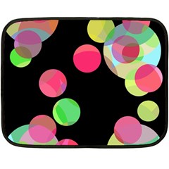 Colorful Decorative Circles Double Sided Fleece Blanket (mini)  by Valentinaart