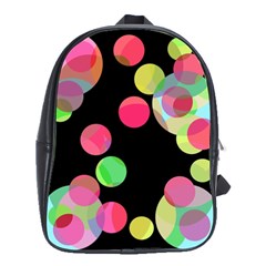 Colorful Decorative Circles School Bags(large)  by Valentinaart