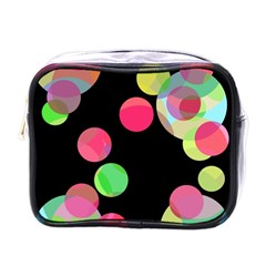 Colorful Decorative Circles Mini Toiletries Bags by Valentinaart