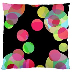 Colorful Decorative Circles Large Cushion Case (one Side) by Valentinaart