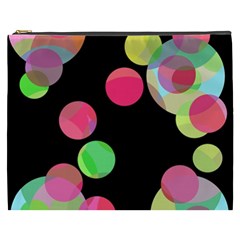 Colorful Decorative Circles Cosmetic Bag (xxxl)  by Valentinaart