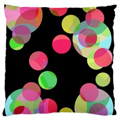 Colorful Decorative Circles Standard Flano Cushion Case (one Side) by Valentinaart