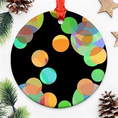 Orange circles Ornament (Round) 