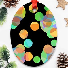 Orange circles Ornament (Oval) 