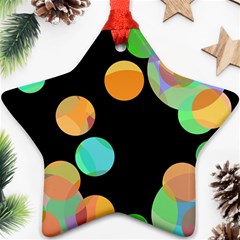 Orange circles Ornament (Star) 