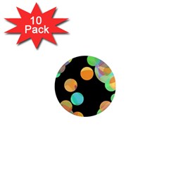 Orange circles 1  Mini Magnet (10 pack) 