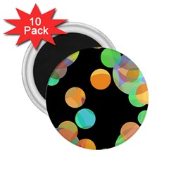 Orange circles 2.25  Magnets (10 pack) 